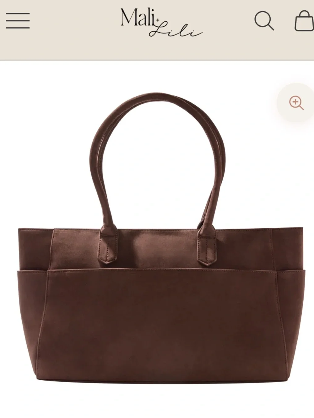 🍉 Mali & Lili Faux Suede Tote